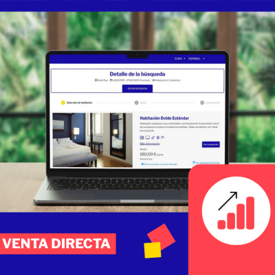 Ordenador mostrando el motor de búsqueda Roomclic!